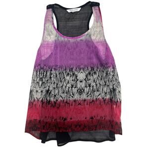 Patrons of Peace sheer tank top with a soft ombré gradient 🌈🖤 Size M